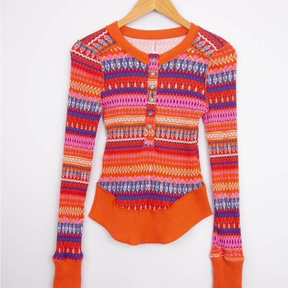 Free People Multicolor Knit Top